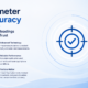 Pulse oximeter measuring blood oxygen saturation and pulse rate with infographic about pulse oximeter accuracy and SpO2 monitoring.